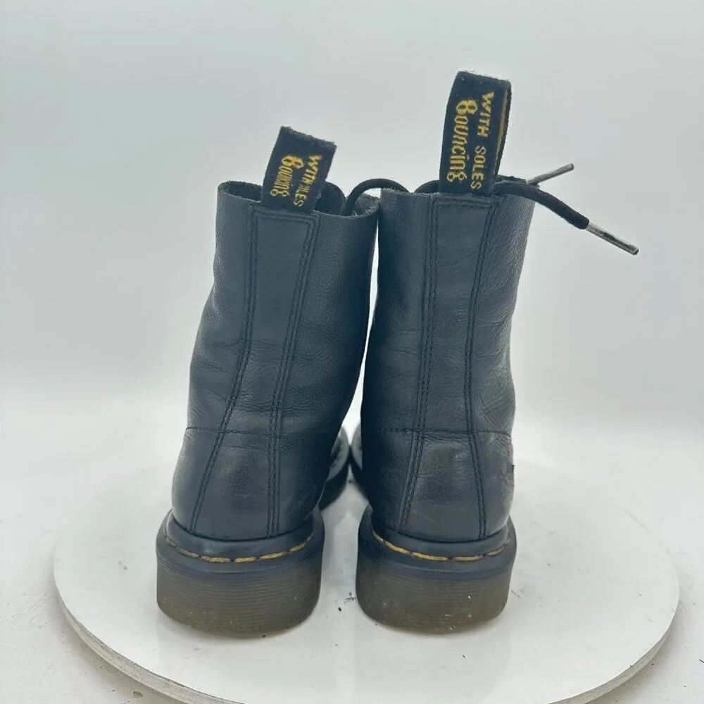 Dr. Martens The Original Pascal Women Size 6 Black Leather 8 Eye Combat Boot - Picture 5 of 12